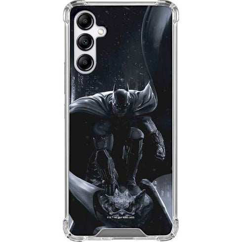 DC Comics Arkham Origins Batman In action pose Galaxy A15 5G Clear Case